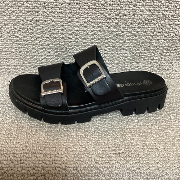 Remonte size 40 Black Leather Platform Sandals - Picture 2 of 8